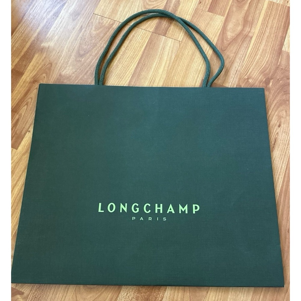 LONGCHAMP New Paper Shopping/ Tote Bag With Rope Handles 16.5 X 13.5 inches